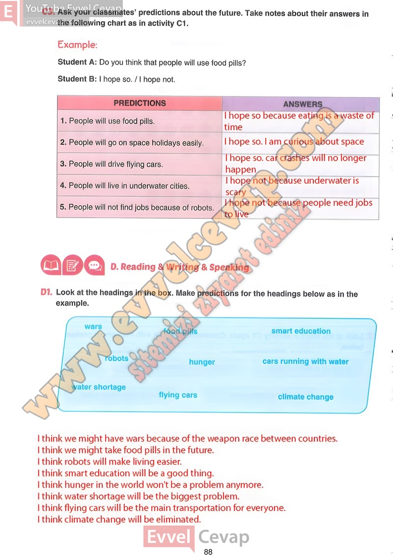 7-sinif-ingilizce-ders-kitabi-cevabi-yildirim-sayfa-88