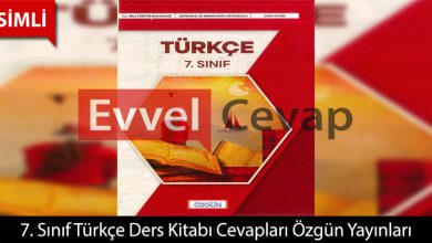 7. Sınıf Türkçe Ders Kitabı Cevapları Meb Özgün Yayıncılık