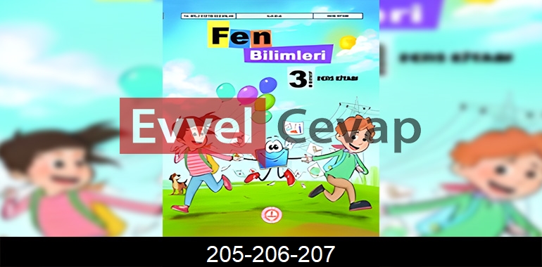 3. Sınıf Fen Bilimleri Ders Kitabı Cevapları Sayfa 205-206-207