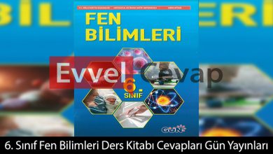 6. Sınıf Fen Bilimleri Ders Kitabı Cevapları Gün Yayıncılık