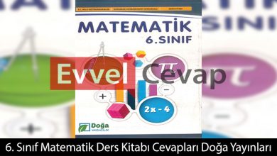 6. Sınıf Matematik Ders Kitabı Cevapları Doğa Yayıncılık