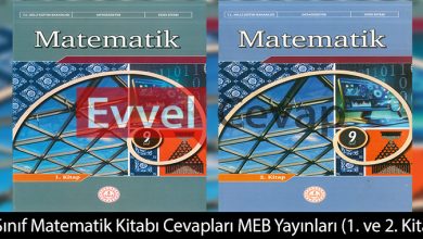 9. Sınıf Matematik Ders Kitabı Cevapları