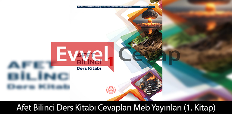 Afet Bilinci Ders Kitabı Cevapları