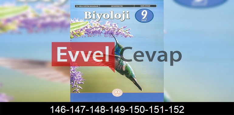 9. Sınıf Biyoloji Ders Kitabı Cevapları Sayfa 146-147-148-149-150-151-152