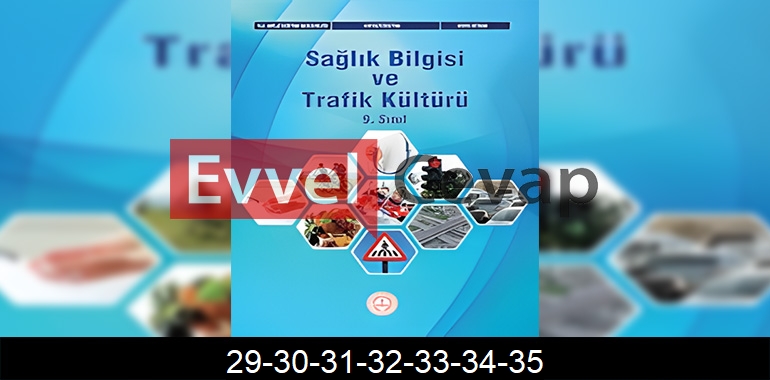 9. Sınıf Sağlık Bilgisi ve Trafik Kültürü Ders Kitabı Cevapları Sayfa 29-30-31-32-33-34-35