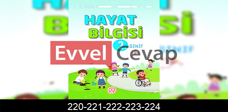 2. Sınıf Hayat Bilgisi Kitabı Cevapları Sayfa 220-221-222-223-224